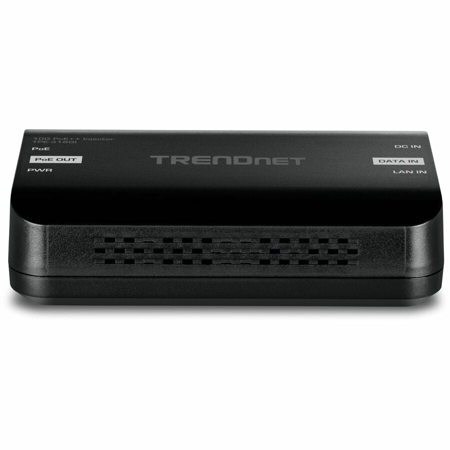 TRENDnet 10G PoE++ Injector, TPE-318GI, Converts a NonPoE Port to A PoE++ 10G Port, Supplies PoE (15.4W), PoE+ (30W), or PoE++ (90W) TPE-318GI