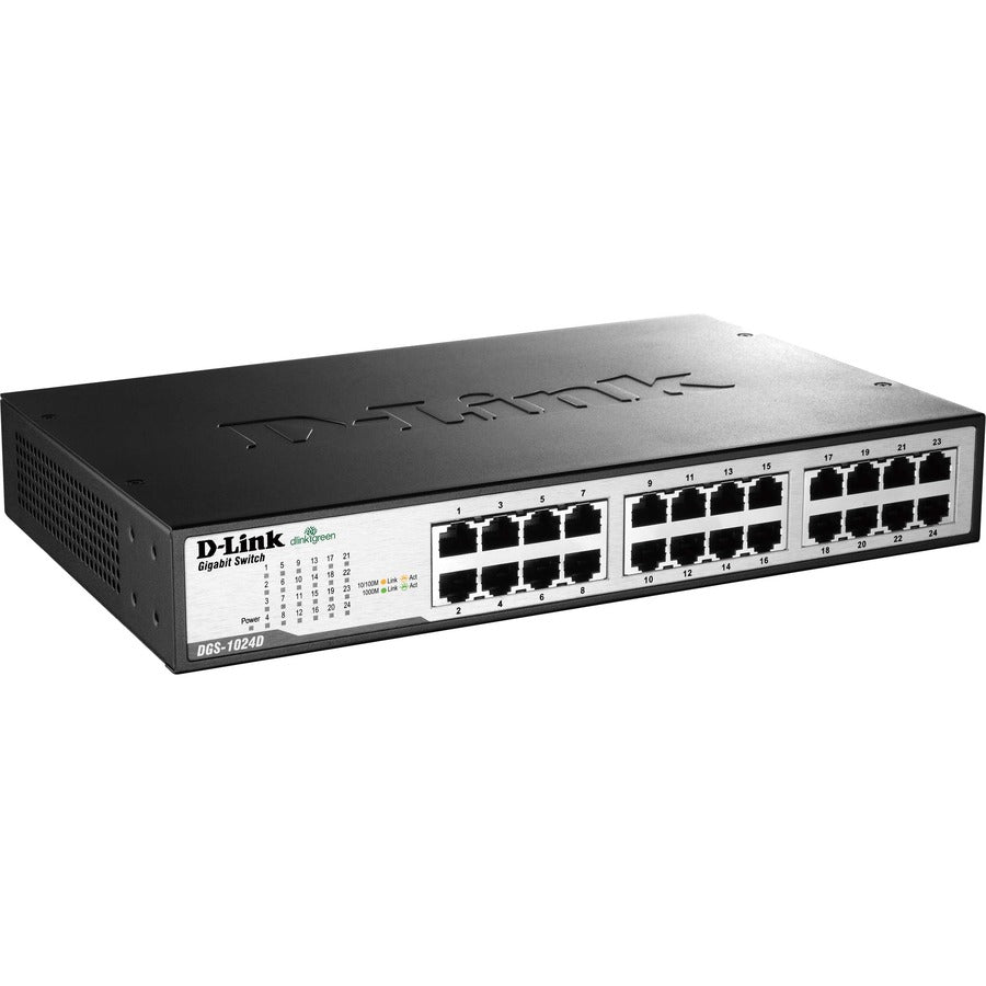 D-Link DGS-1024D 24-Port Gigabit Unmanaged Metal Desktop or Rackmount Switch DGS-1024D