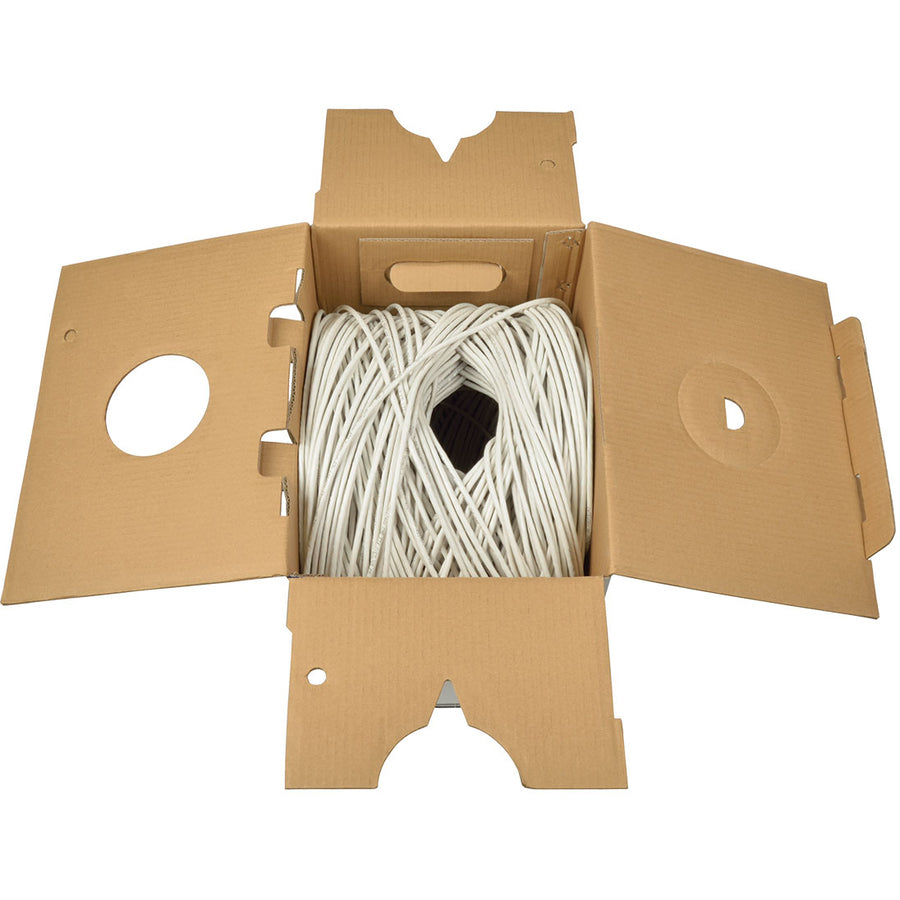 Eaton Tripp Lite Series Cat5e 350 MHz Solid Core (UTP) PVC Bulk Ethernet Cable - White, 1000 ft. (304.8 m), TAA N022-01K-WH