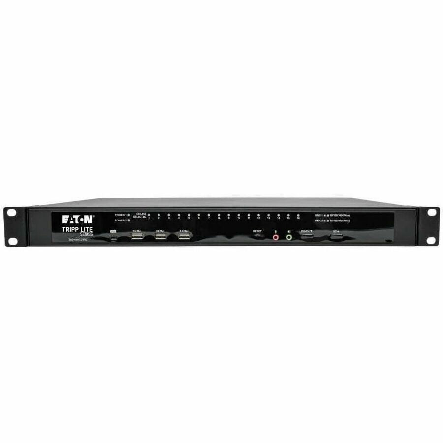 Eaton Tripp Lite Series NetDirector 16-Port Cat5 KVM over IP Switch - Virtual Media, 2 Remote + 1 Local User, 1U Rack-Mount, TAA B064-016-02-IPG