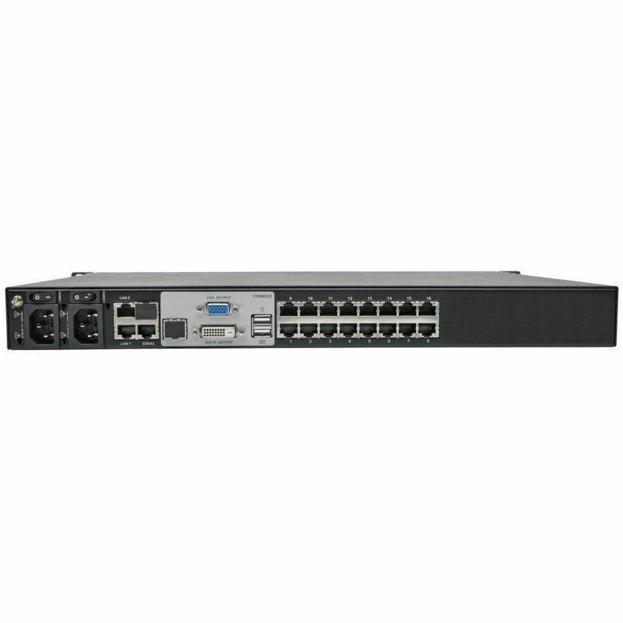 Eaton Tripp Lite Series NetDirector 16-Port Cat5 KVM over IP Switch - Virtual Media, 2 Remote + 1 Local User, 1U Rack-Mount, TAA B064-016-02-IPG