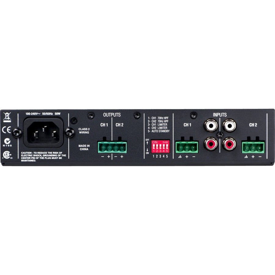 JBL Commercial CSA2120 Amplifier - 240 W RMS - 2 Channel - Black NCSA2120R-U-US