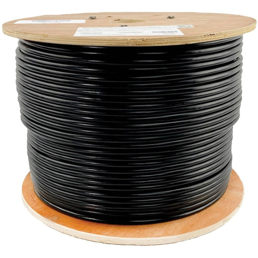 Eaton Tripp Lite Series Cat6 Gigabit Solid Core Plenum-Rated UTP CMP PVC Bulk Ethernet Cable, Black, 1000 ft. (304.8 m), TAA N224-01K-BK