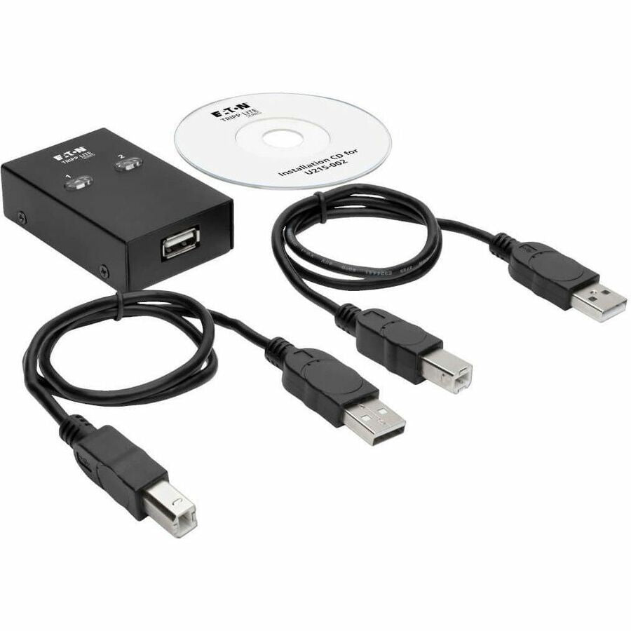 Eaton Tripp Lite Series 2-Port USB 2.0 Printer/Peripheral Sharing Switch U215-002