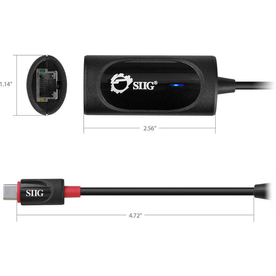 SIIG USB-C to Gigabit Ethernet Adapter - USB 3.0 JU-NE0914-S1