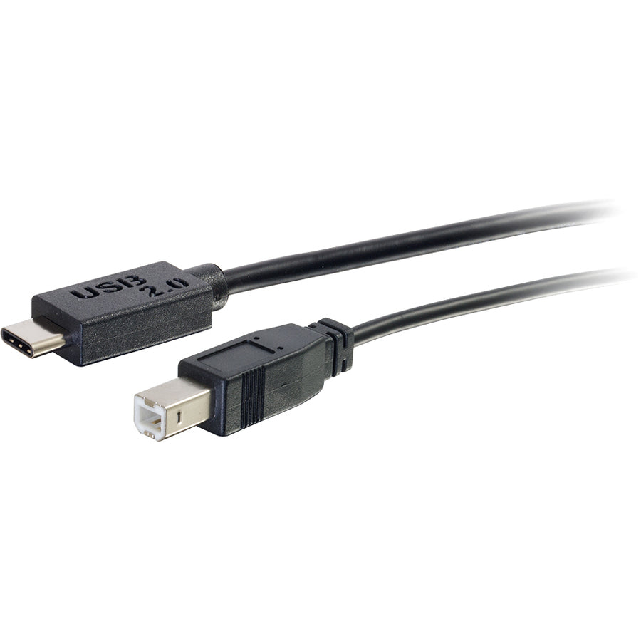 C2G 6ft USB 2.0 USB-C to USB-B Cable M/M - Black 28859