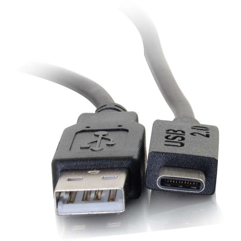 C2G 3ft (0.9m) USB 2.0 USB-C to USB-A Cable M/M - Black 28870