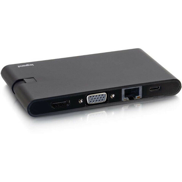 C2G USB C Dock with HDMI, VGA, Ethernet, USB, SD & Power Delivery up to 100W 26916