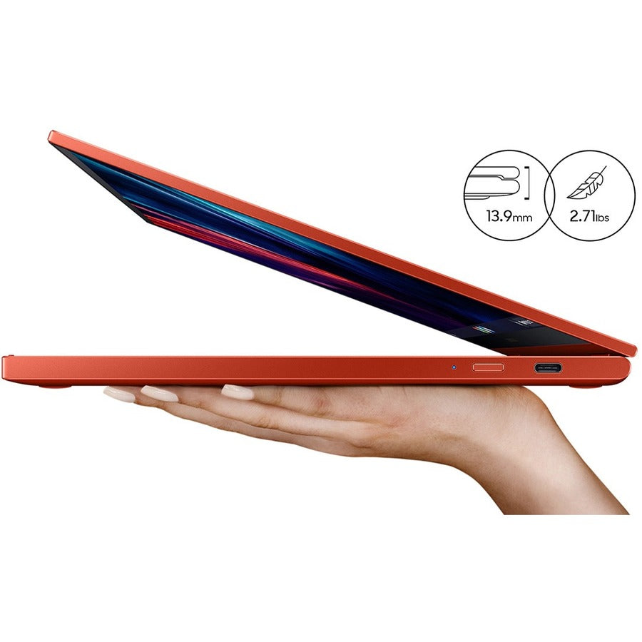 Samsung Galaxy Chromebook 2 XE530QDA-KA1US 13.3" Touchscreen Convertible 2 in 1 Chromebook - Full HD - Intel Core i3 10th Gen i3-10110U - 8 GB - 128 GB SSD - Fiesta Red XE530QDA-KA1US