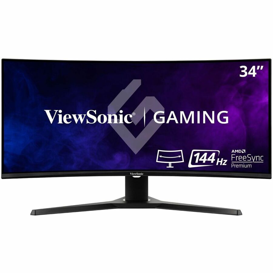 ViewSonic VX3418-2KPC 34 Inch 21:9 Curved 1440p 1ms 144Hz Gaming Monitor with FreeSync Premium, Eye Care, HDMI and Display Port VX3418-2KPC