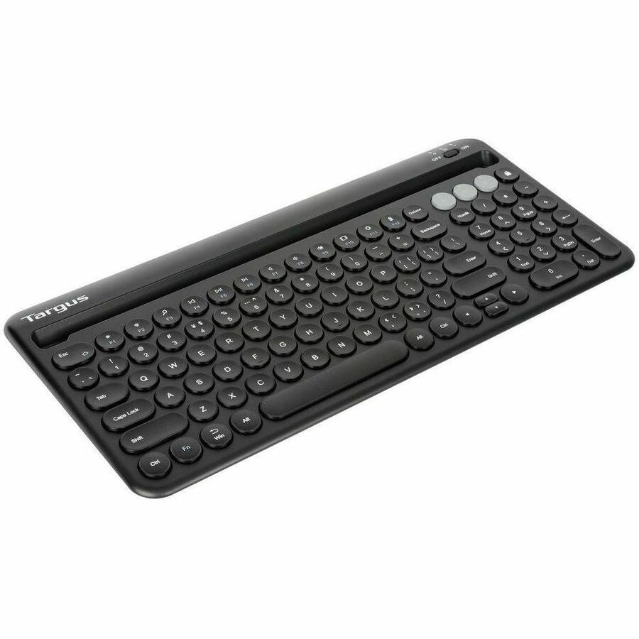 Targus Multi-Device Bluetooth Antimicrobial Keyboard With Tablet/Phone Cradle AKB867US