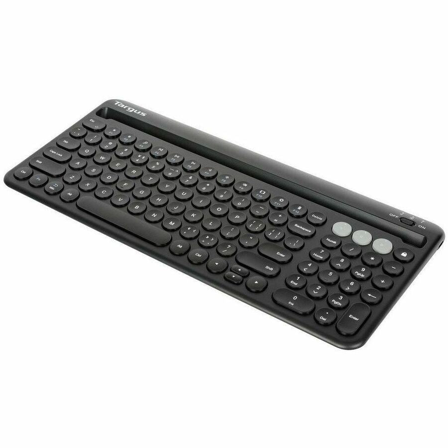 Targus Multi-Device Bluetooth Antimicrobial Keyboard With Tablet/Phone Cradle AKB867US