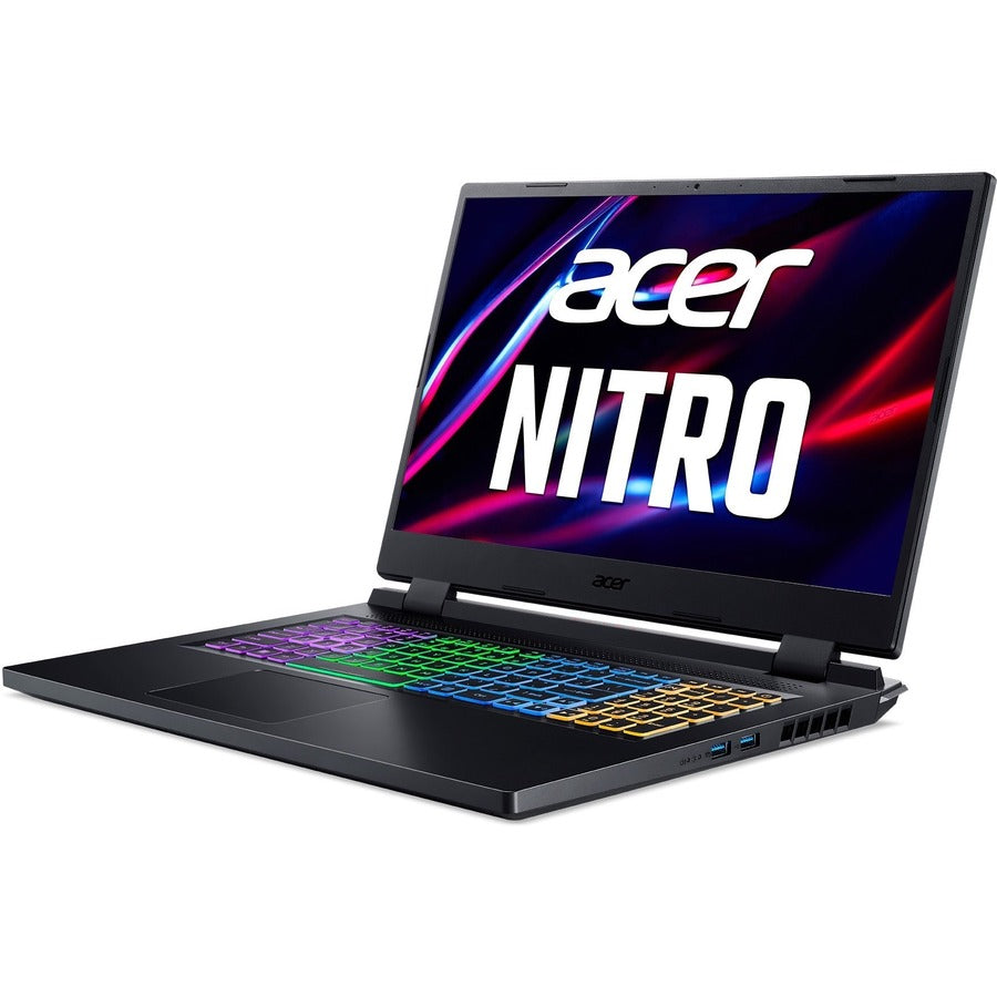 Acer Nitro 5 AN517-55 AN517-55-58G4 17.3" Gaming Notebook - Full HD - Intel Core i5 12th Gen i5-12450H - 8 GB - 512 GB SSD - English Keyboard - Obsidian Black NH.QFZAA.004