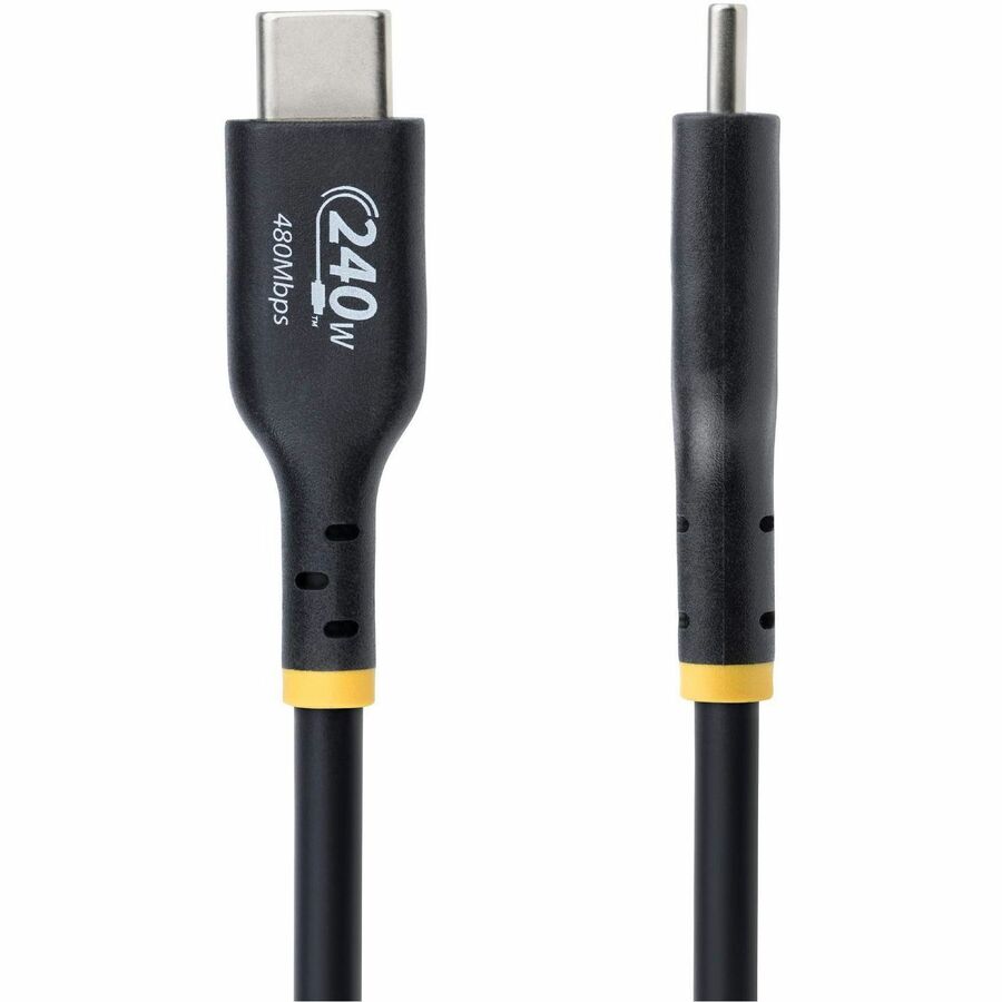 StarTech.com 6ft USB-C Charging Cable, USB-IF Certified USB C Cable, 240W PD EPR, USB 2.0 Type-C Laptop Charger Cord, TPE Jacket, M/M USB2EPR6F