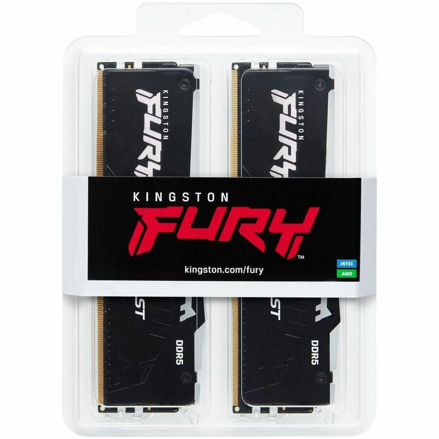 Kingston 64GB (2x32GB) DDR5 6400MT/s CL32 FURY Beast Black RGB EXPO KF564C32BBEAK2-64