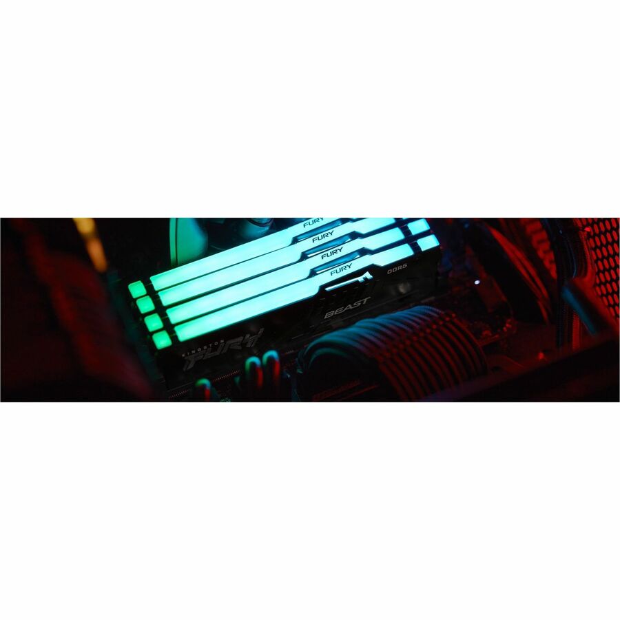 Kingston 64GB (2x32GB) DDR5 6400MT/s CL32 FURY Beast Black RGB EXPO KF564C32BBEAK2-64