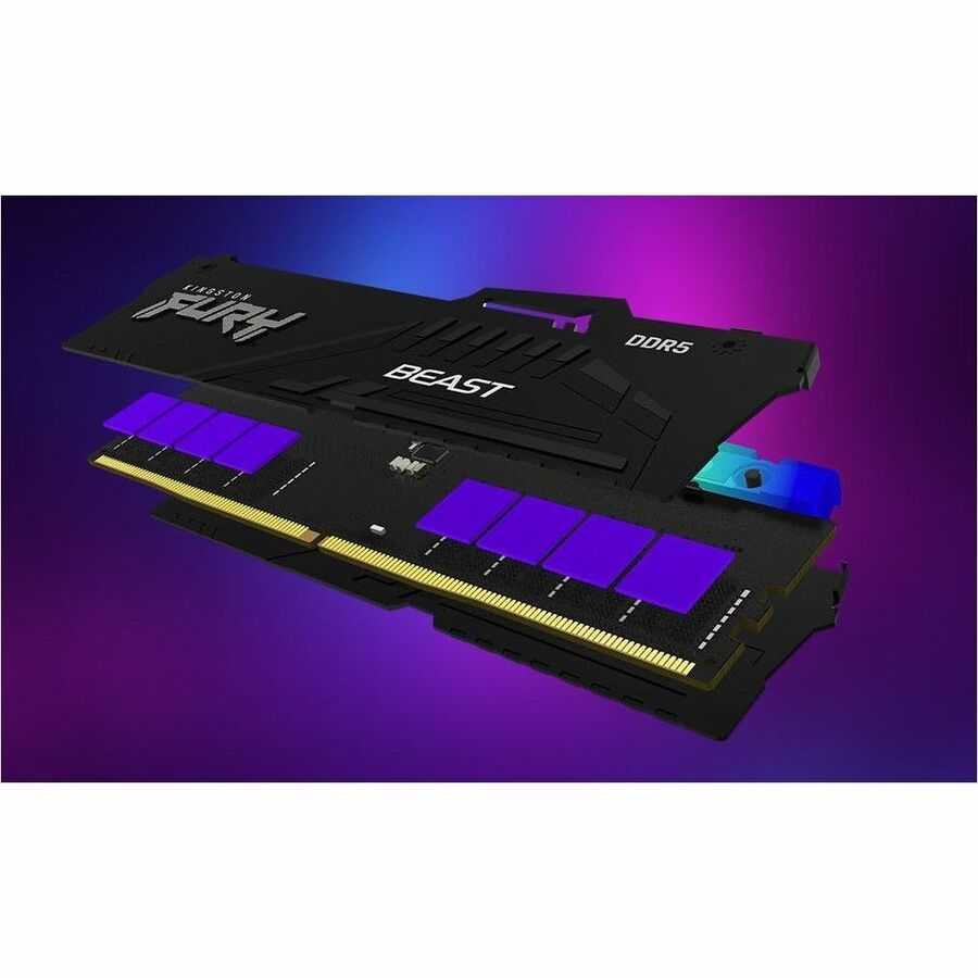 Kingston 64GB (2x32GB) DDR5 6400MT/s CL32 FURY Beast Black RGB EXPO KF564C32BBEAK2-64