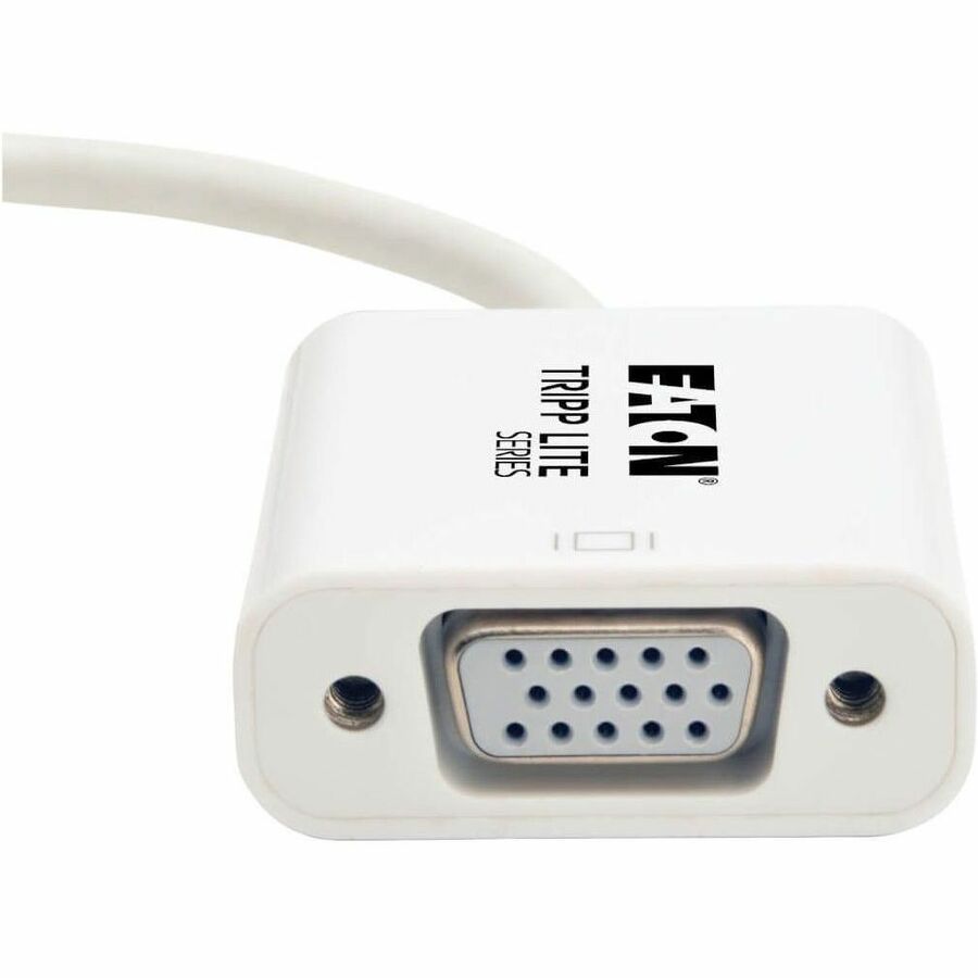 Eaton Tripp Lite Series Keyspan Mini DisplayPort to Active VGA Adapter, Video Converter (M/F), White, 6-in. (15.24 cm), TAA P137-06N-VGA