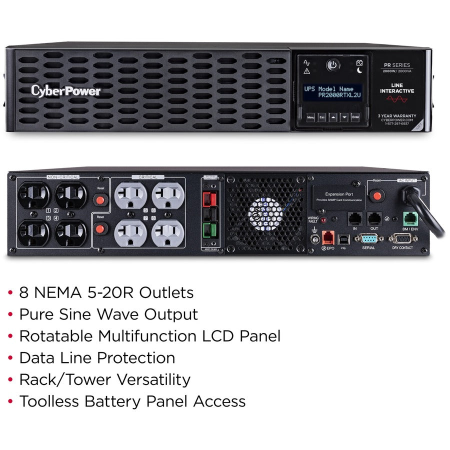 CyberPower PR2000RTXL2UTAA TAA Compliant UPS Systems PR2000RTXL2UTAA