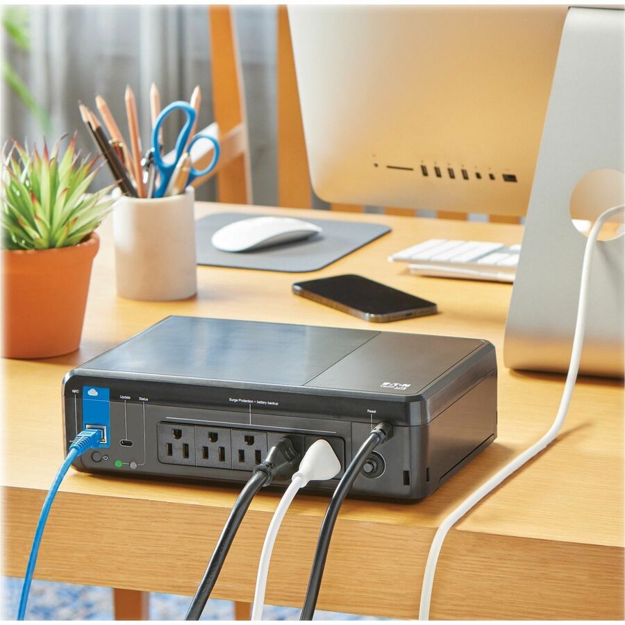 Eaton Tripp Lite Series 850VA 450W 120V Standby Cloud-Connected UPS with Remote Monitoring - 5 NEMA 5-15R Outlets (Surge + Battery Backup), 5-15P Plug, Desktop BC850RNC