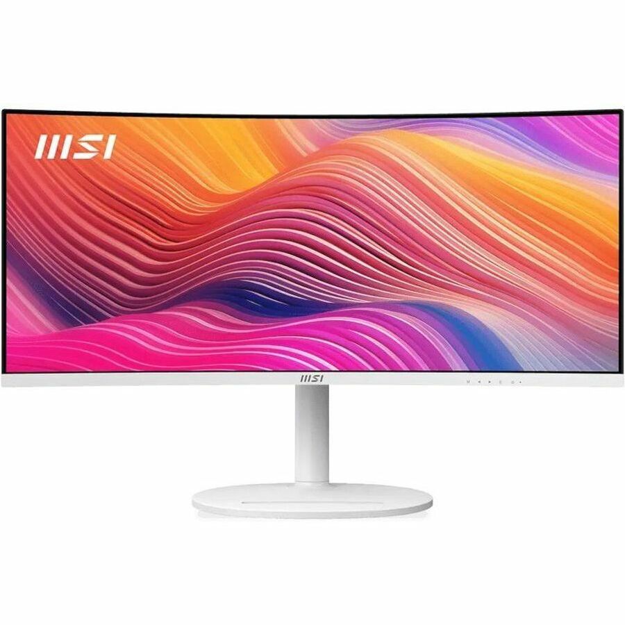MSI Modern MD342CQPW 34" Class UW-QHD Curved Screen LCD Monitor - 21:9 - Black, White ModernMD342CQPW
