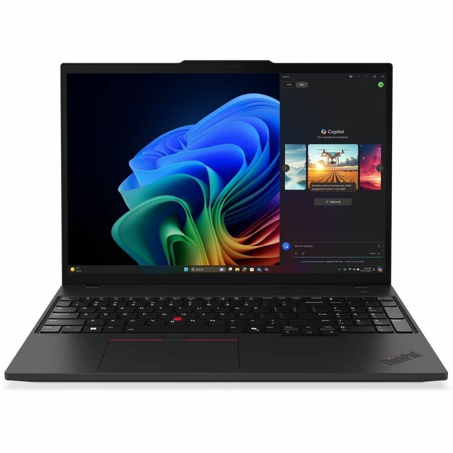 Lenovo ThinkPad T16 Gen 4 21QN0045US 16" Copilot+ PC Notebook - WUXGA - AMD Ryzen AI 5 PRO 340 - 16 GB - 256 GB SSD - English Keyboard - Black 21QN0045US
